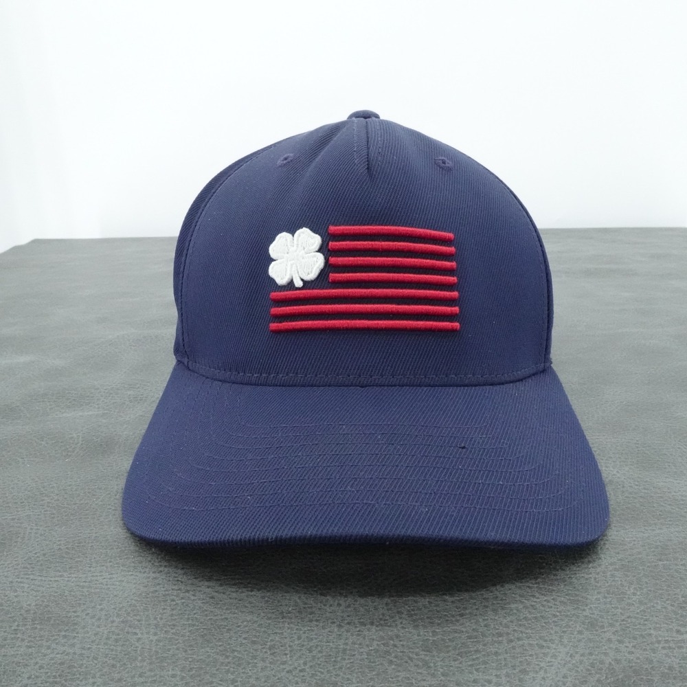 Black‎ Clover Live Lucky Golf Hat SnapBack Navy Flag Flexfit Clover Nation